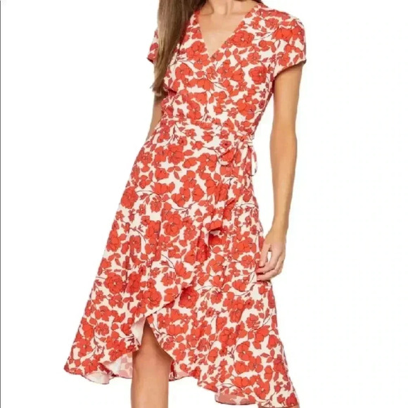 NEW! Bardot Fiesta Floral Faux Wrap Dress. - Picture 1 of 9
